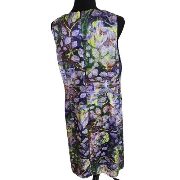 WORTH Womens Floral Silk Sleeveless Dress With Matching Shawl Multicolor Sz 16 - Picture 5 of 14